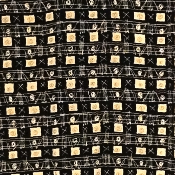 Pierre Cardin shirt short sleeves button down black & cream Size: 3 X - Picture 3 of 4